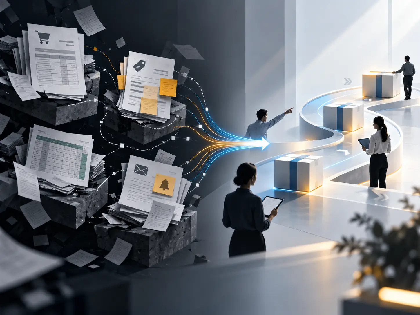 Connected commercial ecosystem linking Rudram CRM, Invoice, Accounting, Payroll, and custom integrations.