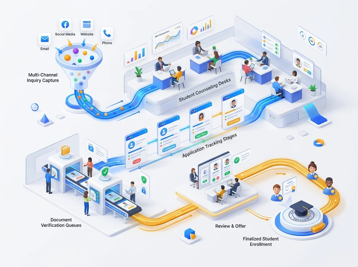 Admissions CRM and Student Intake Pipeline Workflow