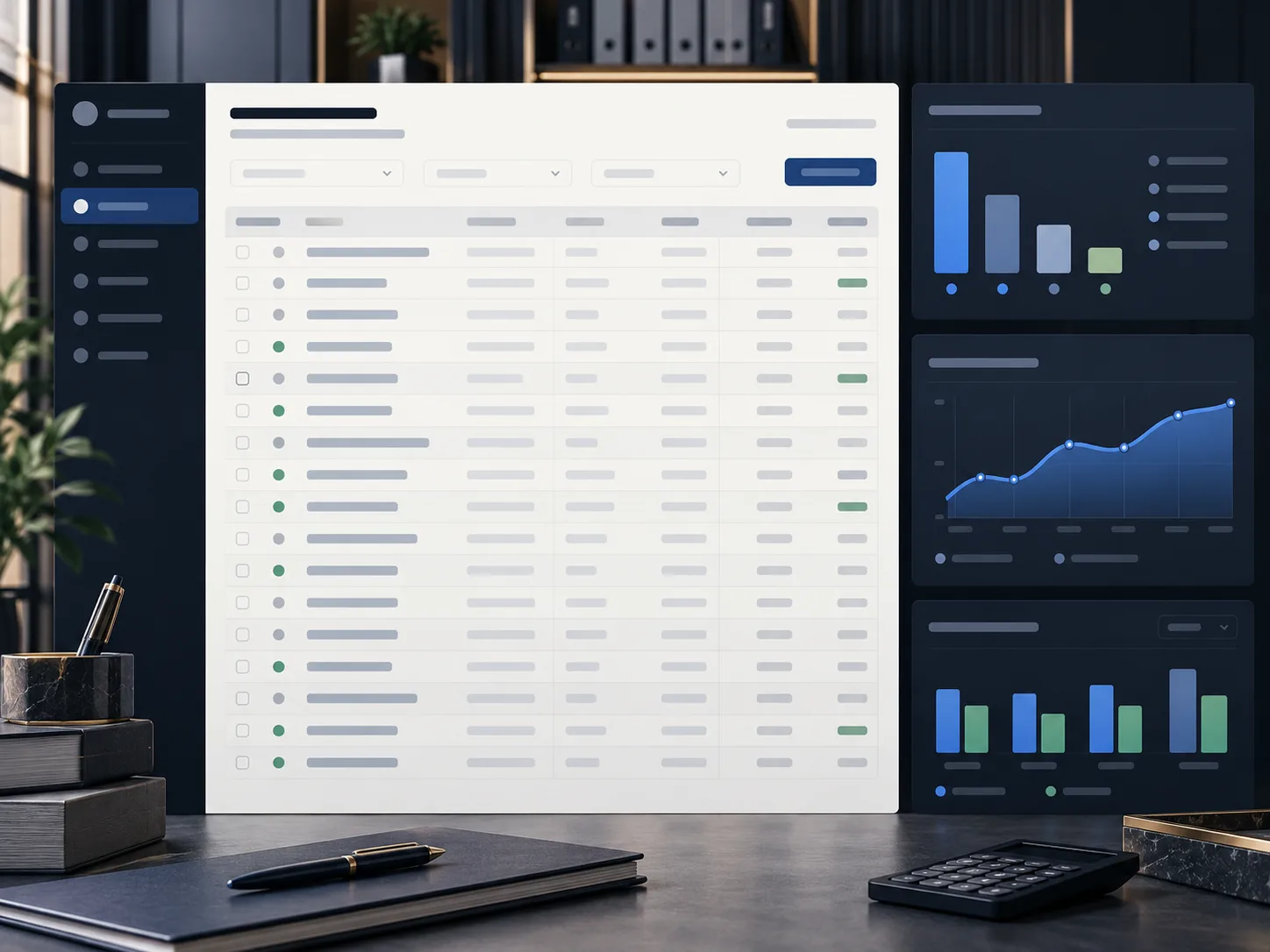 Rudram Accounting financial ledger and receivables interface for professional service firms.